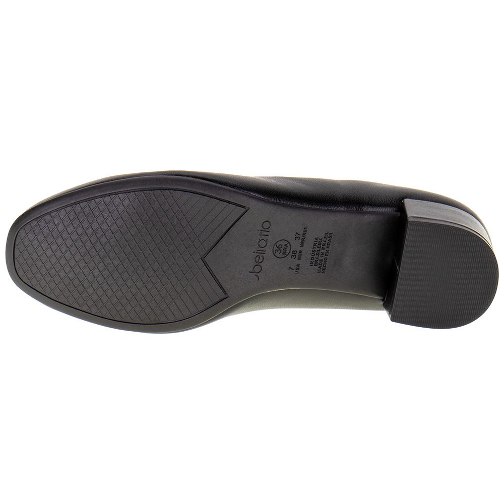 SAPATO FEMININO SALTO GROSSO BEIRA RIO - 4301100  Preto 4