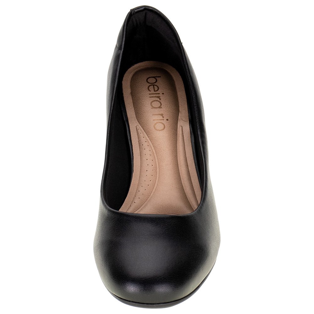 SAPATO FEMININO SALTO GROSSO BEIRA RIO - 4301100  Preto 5