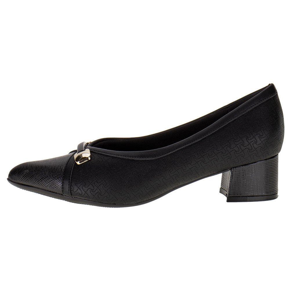 SAPATO FEMININO SALTO GROSSO PICCADILLY - 739044  Preto 2