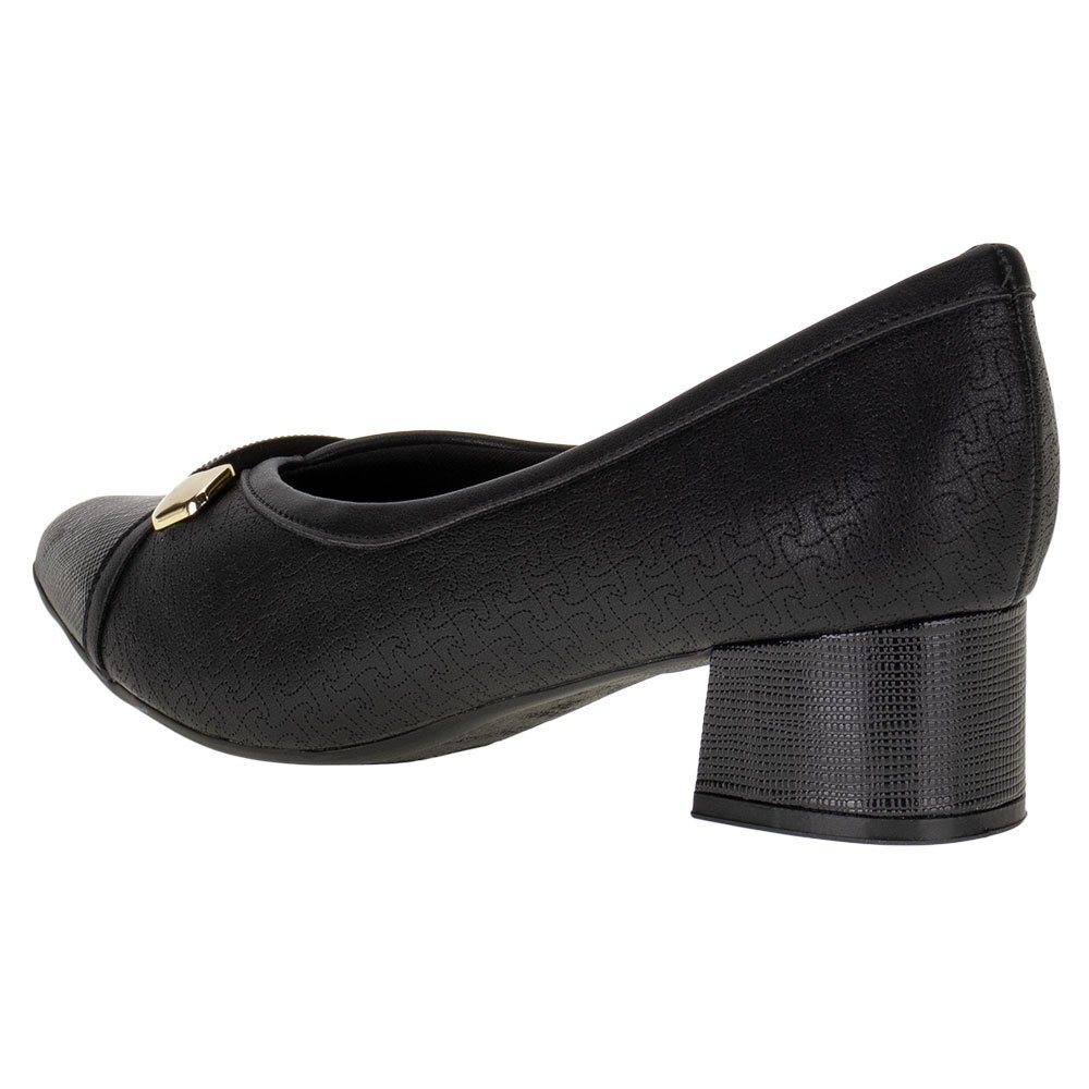 SAPATO FEMININO SALTO GROSSO PICCADILLY - 739044  Preto 3