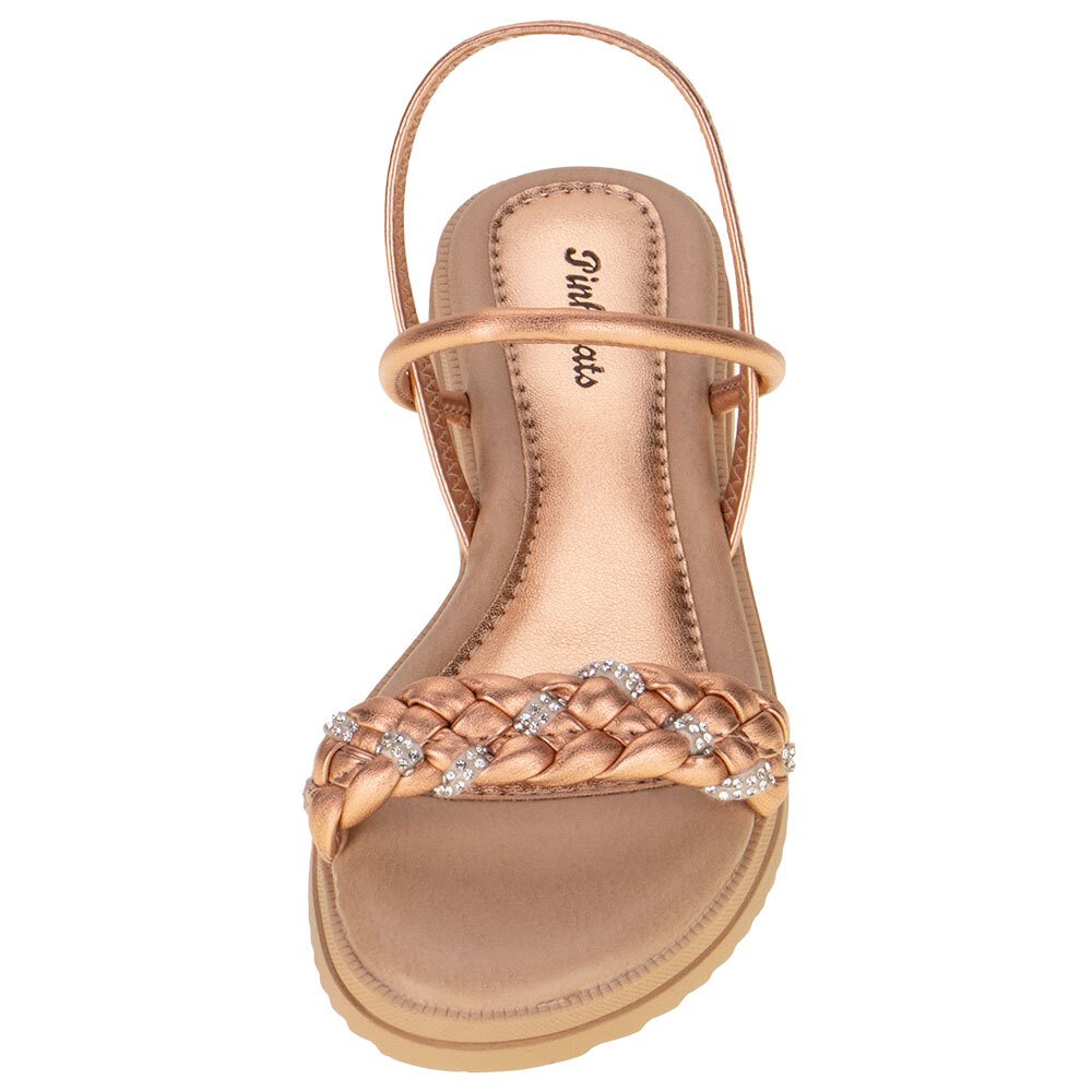 SANDÁLIA INFANTIL FEMININA PINK CATS - V3762  Dourado 5