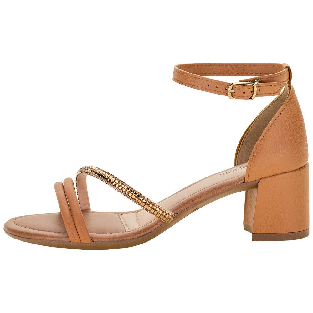 SANDÁLIA FEMININA SALTO GROSSO MISSISSIPI - Q9763  Marrom 2