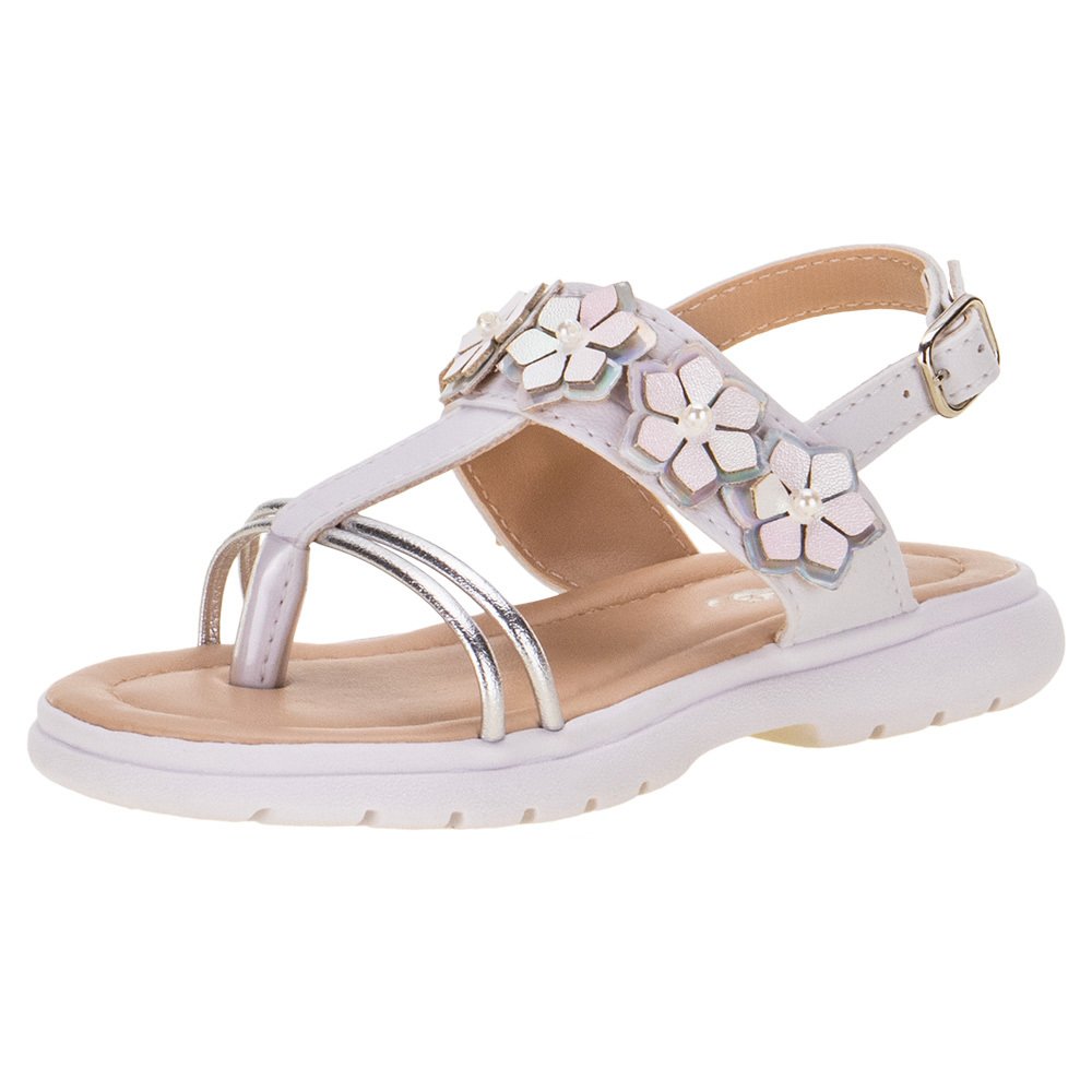 SANDÁLIA INFANTIL FEMININA LILY KIDS - 10155 Branco 1
