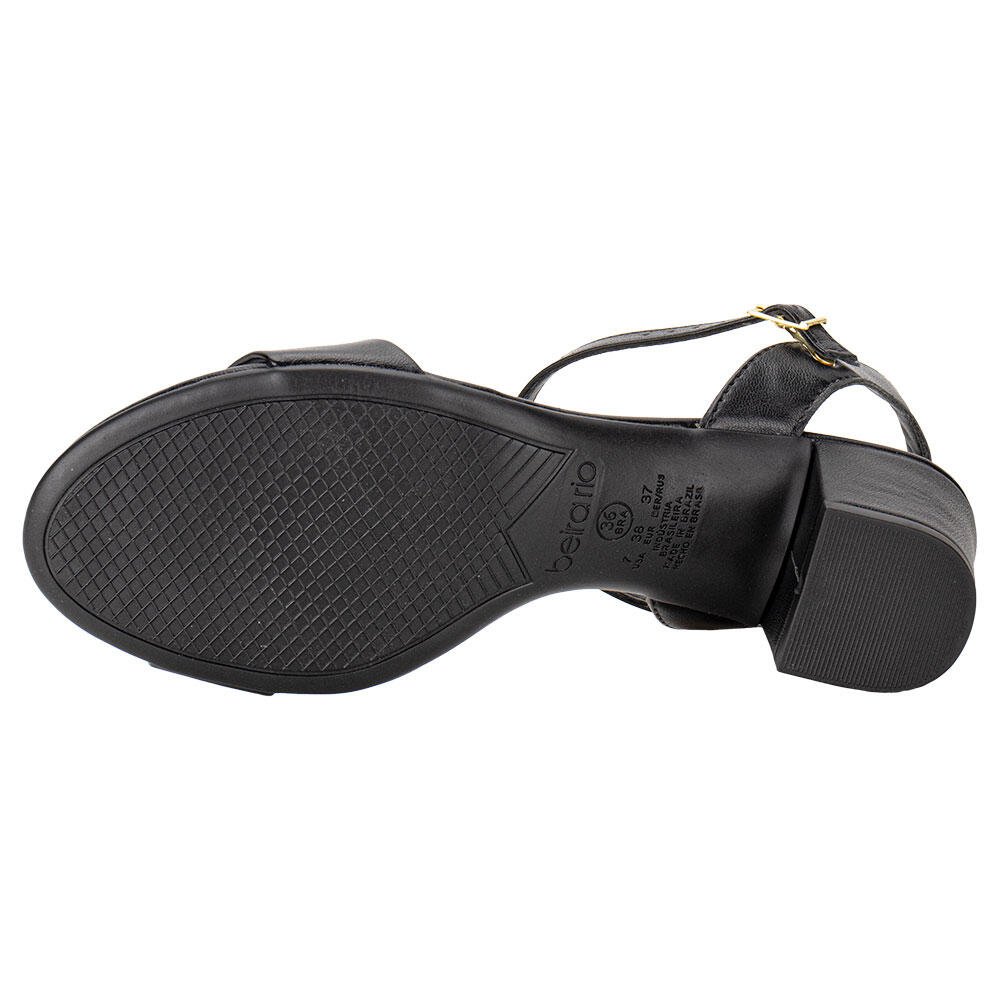 SANDÁLIA FEMININA SALTO GROSSO BEIRA RIO - 82461176  Preto 4