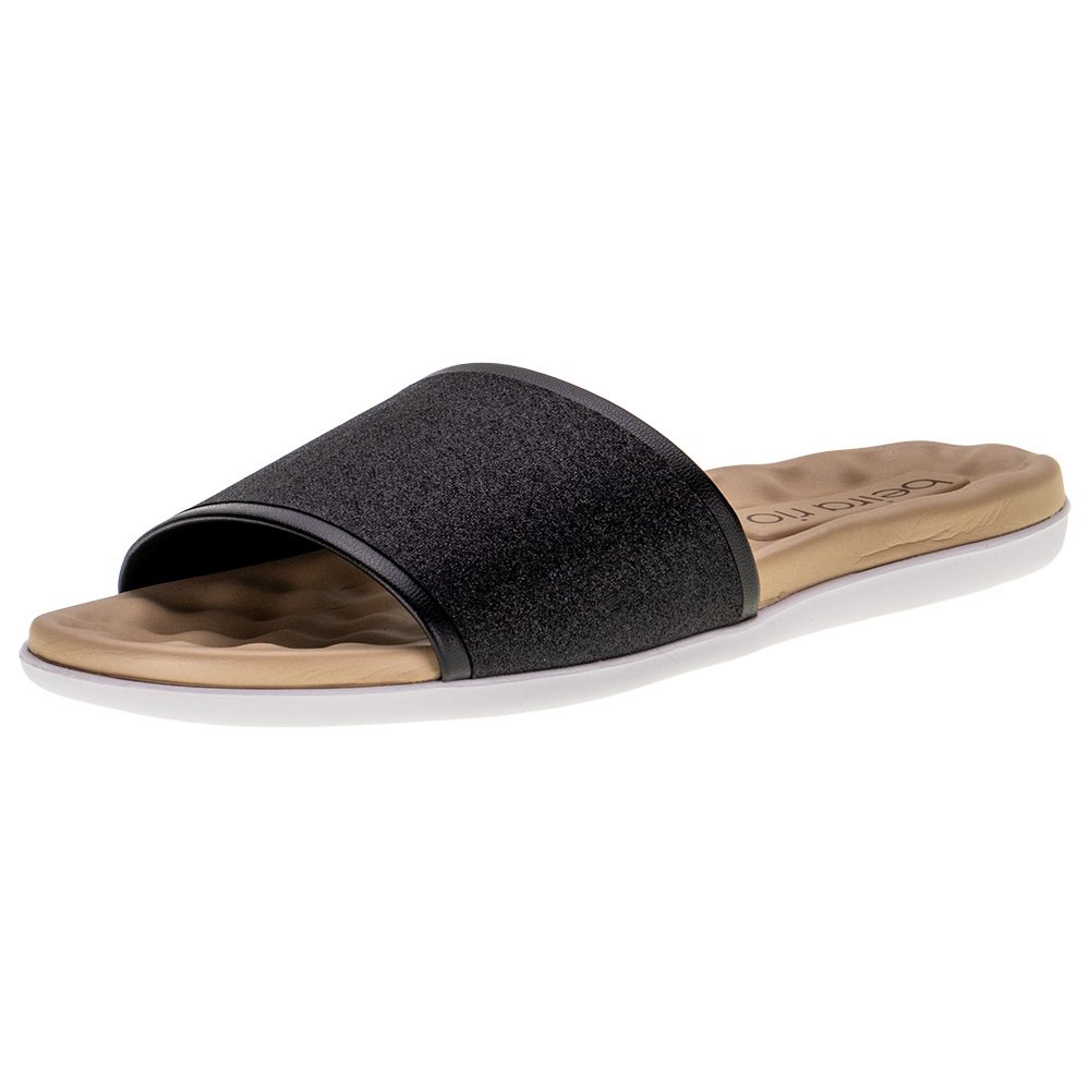 CHINELO FEMININO SLIDE BEIRA RIO - 8360353  Preto 1