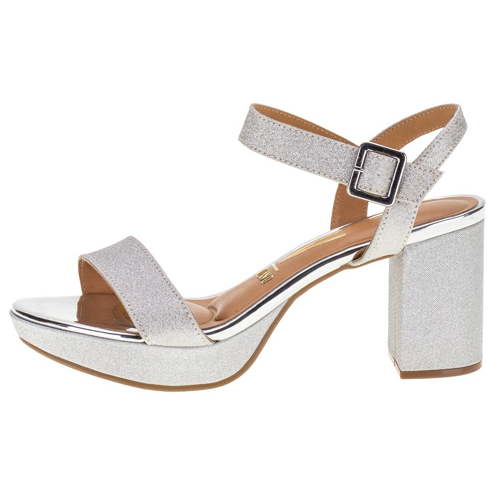 SANDÁLIA FEMININA SALTO GROSSO VIZZANO - 6425110  Prata 2