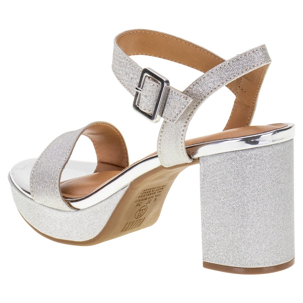 SANDÁLIA FEMININA SALTO GROSSO VIZZANO - 6425110  Prata 3