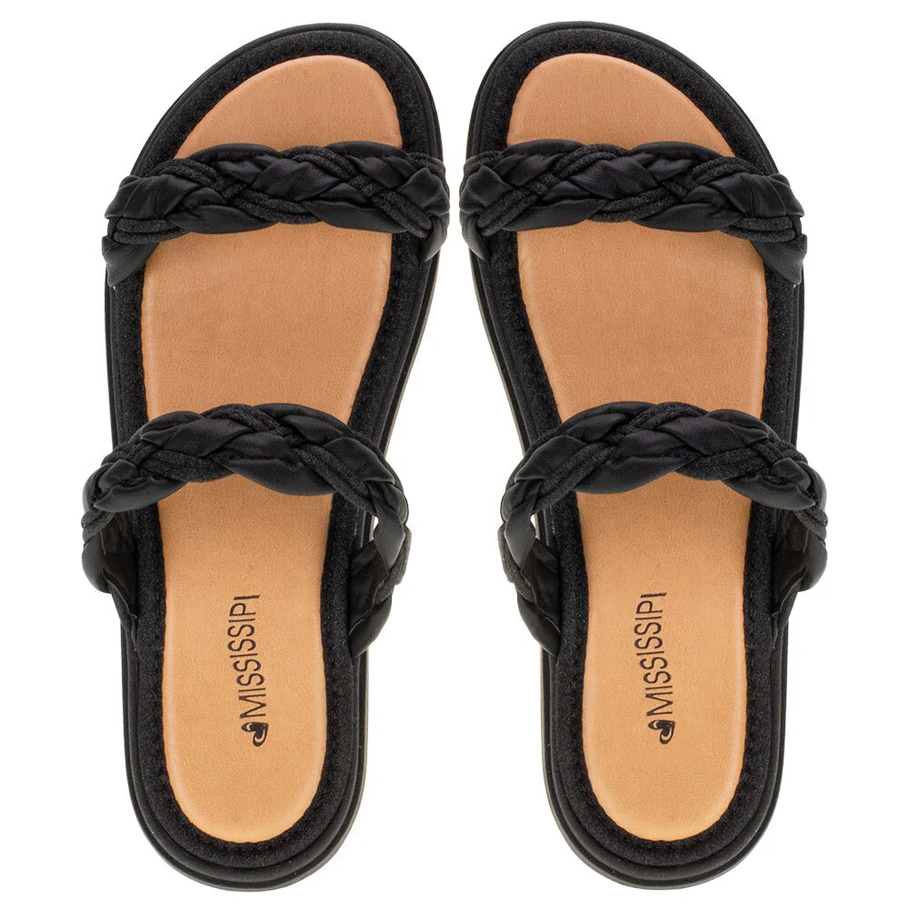 TAMANCO FEMININO FLAT MISSISSIPI - MI401  Preto 5