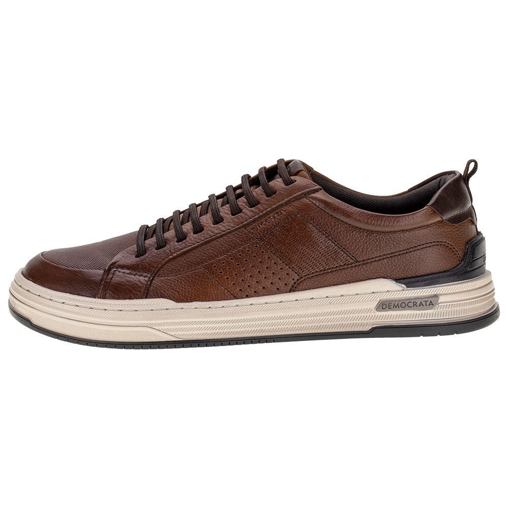 SAPATÊNIS MASCULINO DENIM MIKE DEMOCRATA - 240601 Marrom 2