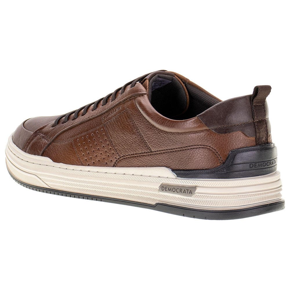 SAPATÊNIS MASCULINO DENIM MIKE DEMOCRATA - 240601 Marrom 3