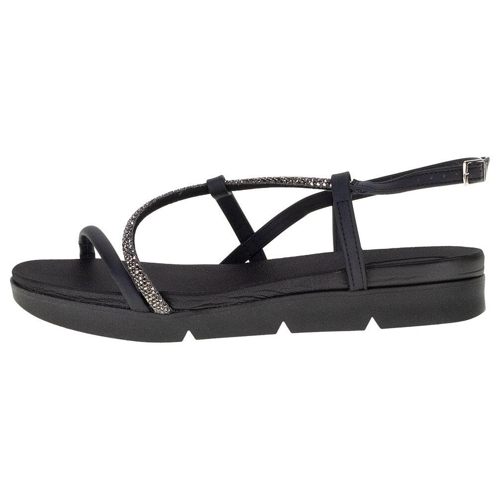 SANDÁLIA FEMININA FLAT BEIRA RIO - 8387531  Preto 2