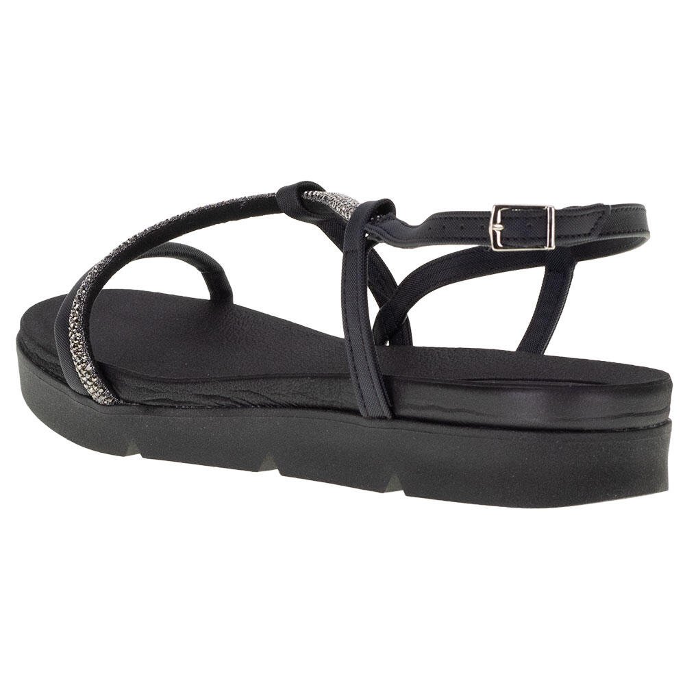 SANDÁLIA FEMININA FLAT BEIRA RIO - 8387531  Preto 3