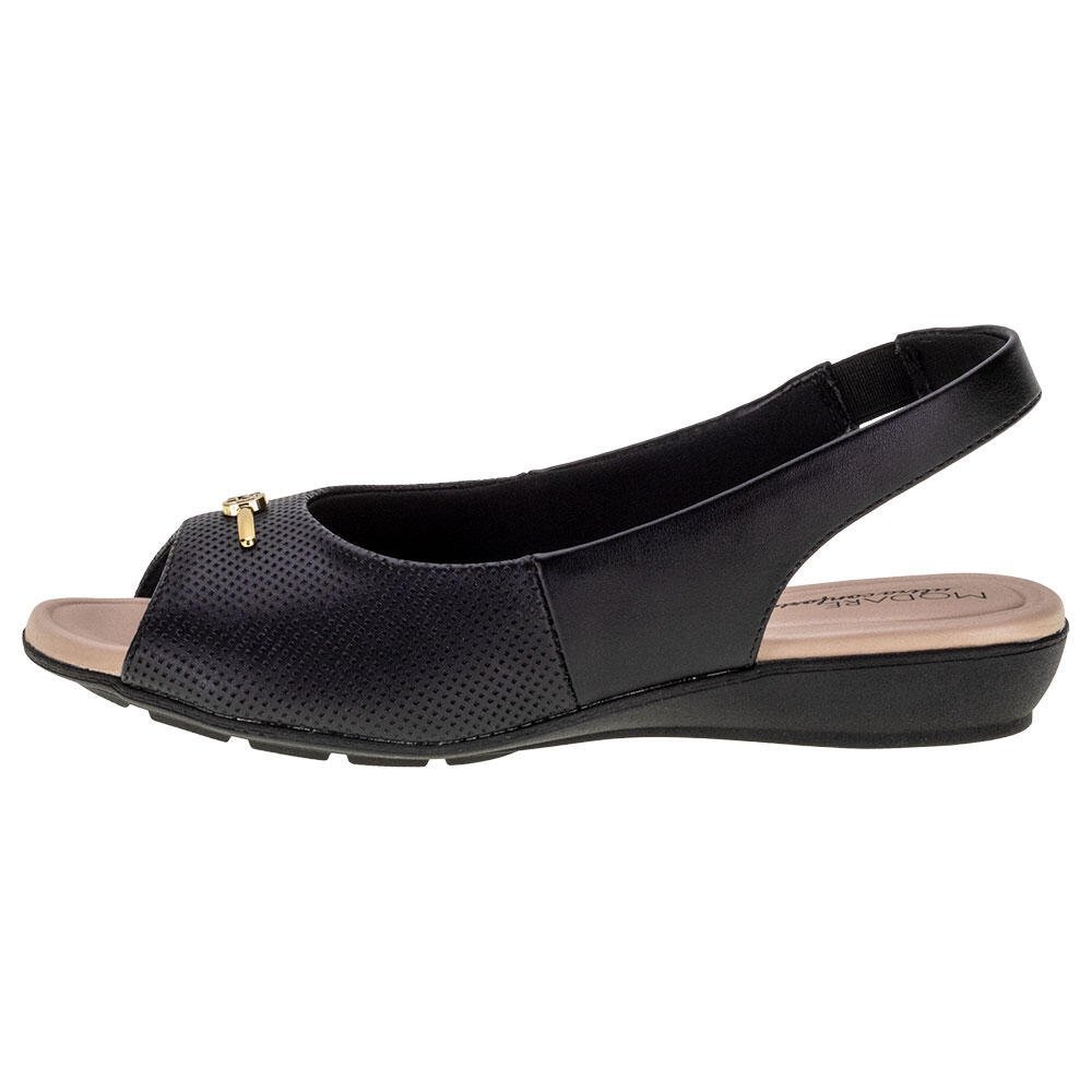 SANDÁLIA FEMININA FLAT MODARE - 7127253 Preto 2
