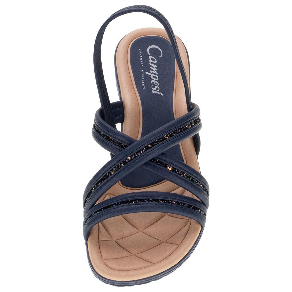 SANDÁLIA FEMININA FLAT CAMPESI - L9513  Azul 5