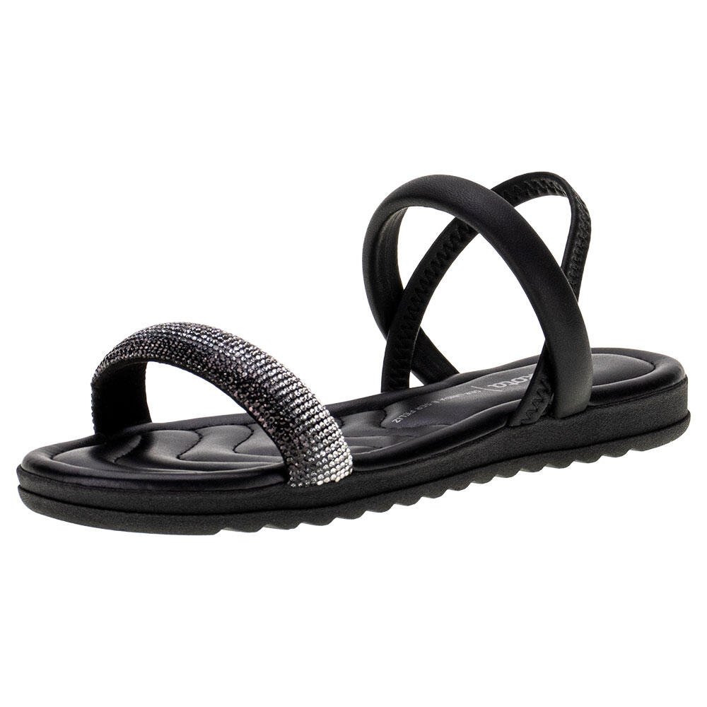 SANDÁLIA FEMININA FLAT DAKOTA - Y7065 Preto 1