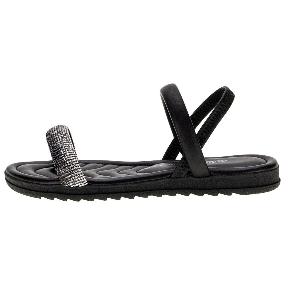 SANDÁLIA FEMININA FLAT DAKOTA - Y7065 Preto 2