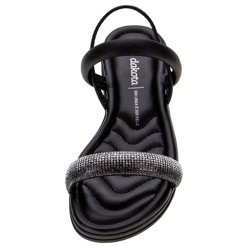 SANDÁLIA FEMININA FLAT DAKOTA - Y7065 Preto 5