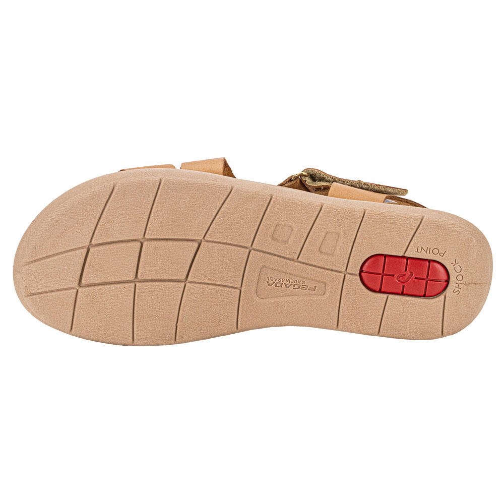 SANDÁLIA FEMININA FLAT PEGADA - 232812  Bege 4