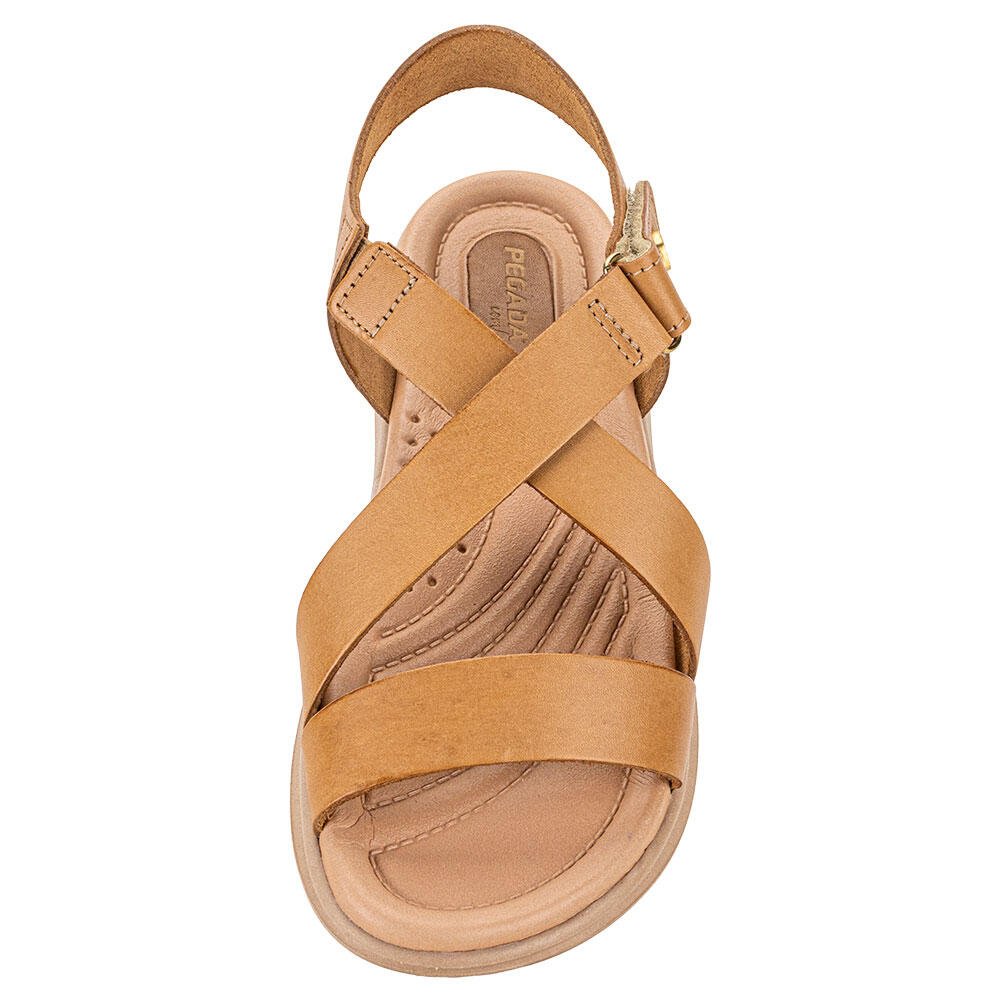 SANDÁLIA FEMININA FLAT PEGADA - 232812  Bege 5