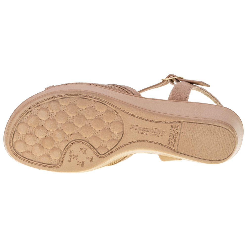 SANDÁLIA FEMININA ANABELA PICCADILLY - 540337  Bege 4