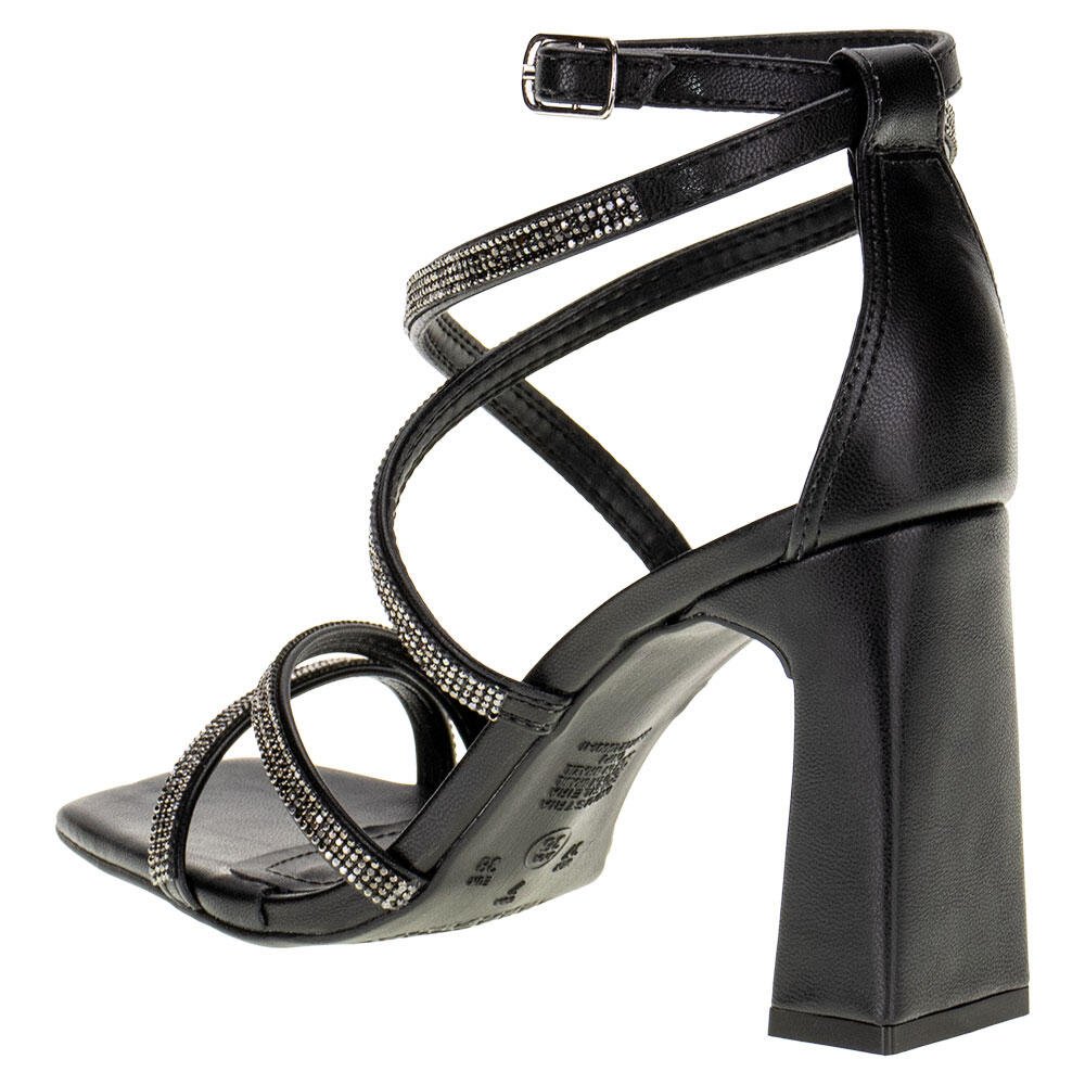 SANDÁLIA FEMININA SALTO GROSSO VIA MARTE - 2318307 Preto 3