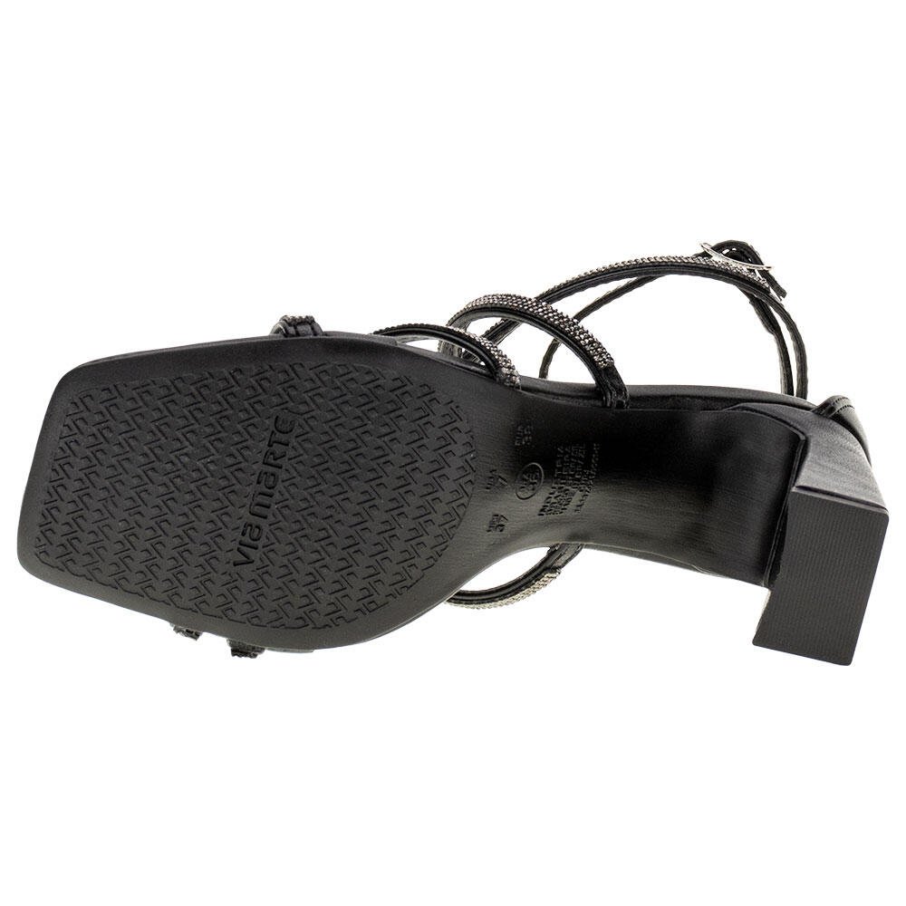 SANDÁLIA FEMININA SALTO GROSSO VIA MARTE - 2318307 Preto 4