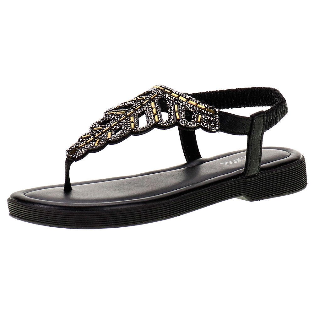 SANDÁLIA FEMININA FLAT MISSISSIPI - MA651 Preto 1