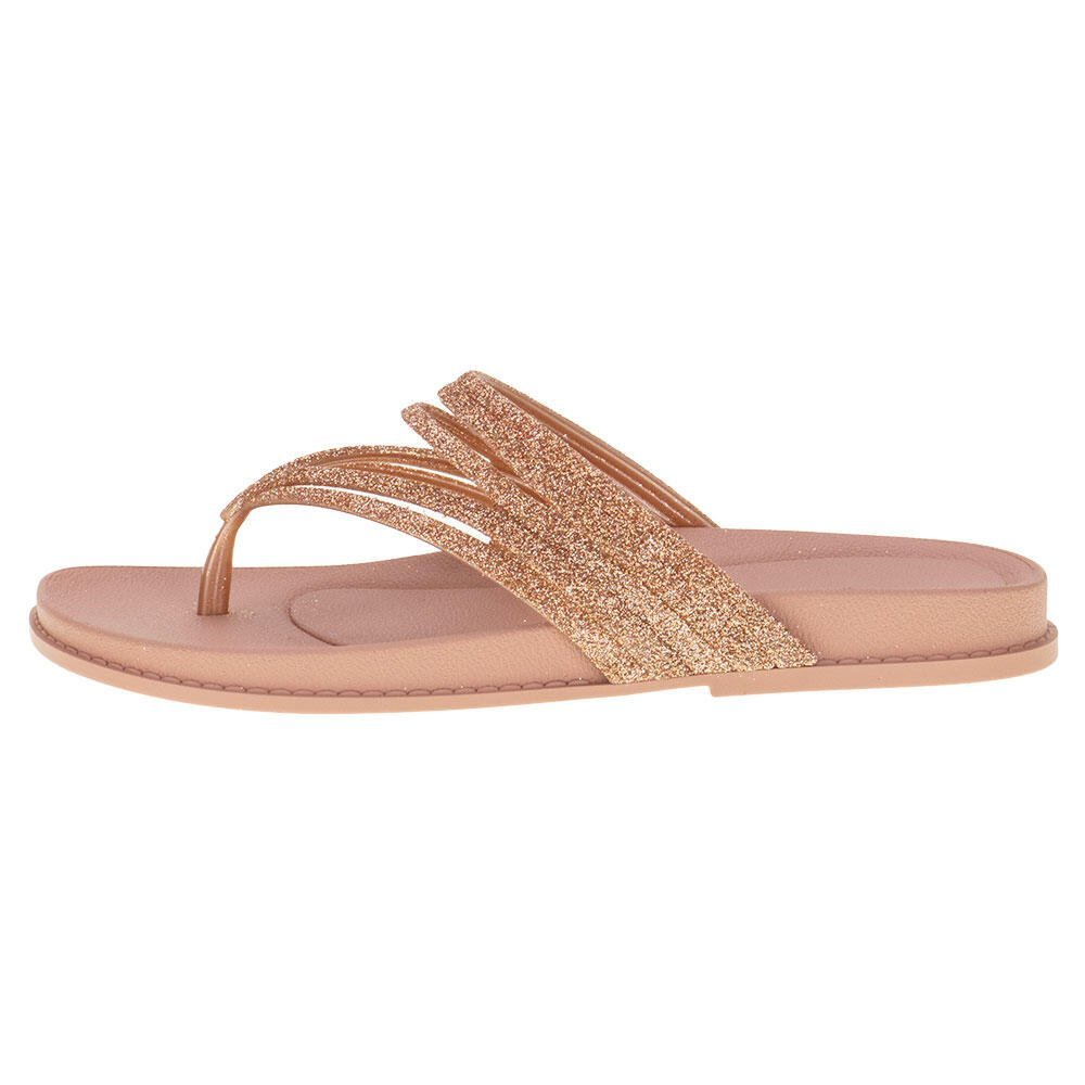 TAMANCO FEMININO FLAT RADIANTE GRENDHA - 19011  Marrom 2