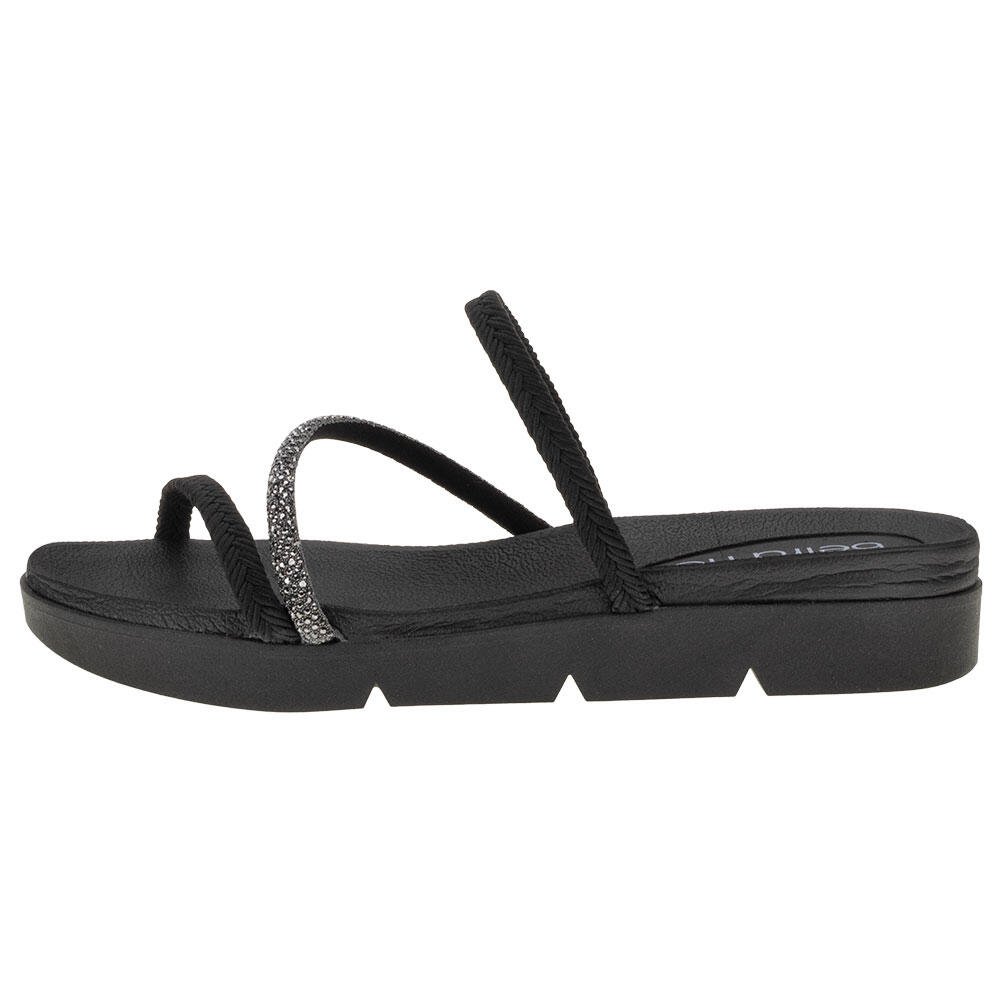 TAMANCO FEMININO FLAT BEIRA RIO - 8387533  Preto 2