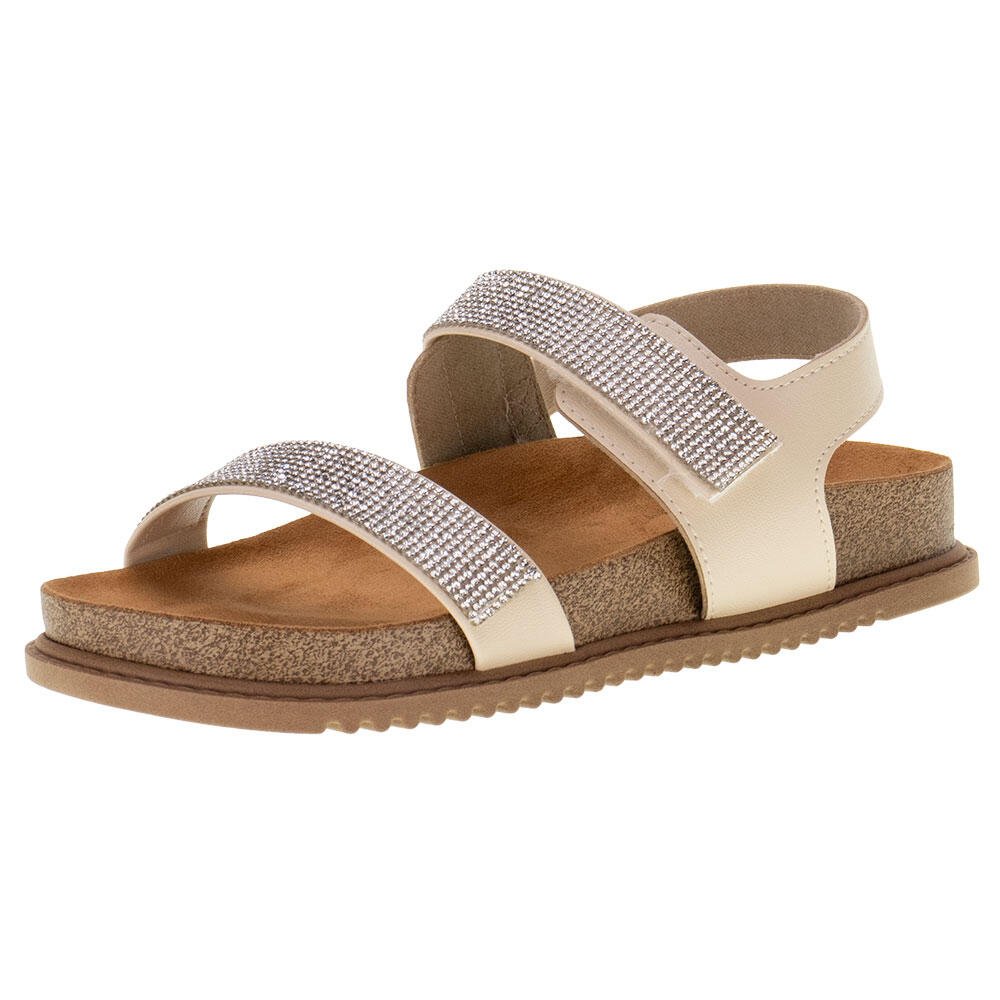 SANDÁLIA FEMININA FLAT BEIRA RIO - 8513100  Bege 1