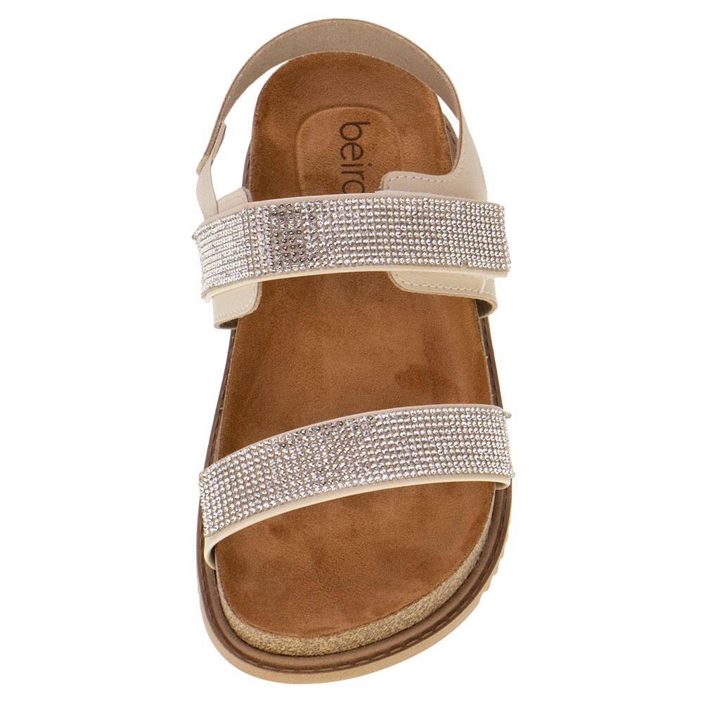 SANDÁLIA FEMININA FLAT BEIRA RIO - 8513100  Bege 5