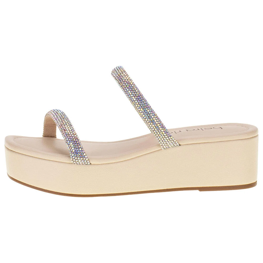 TAMANCO FEMININO ANABELA BEIRA RIO - 8454112  Bege 2