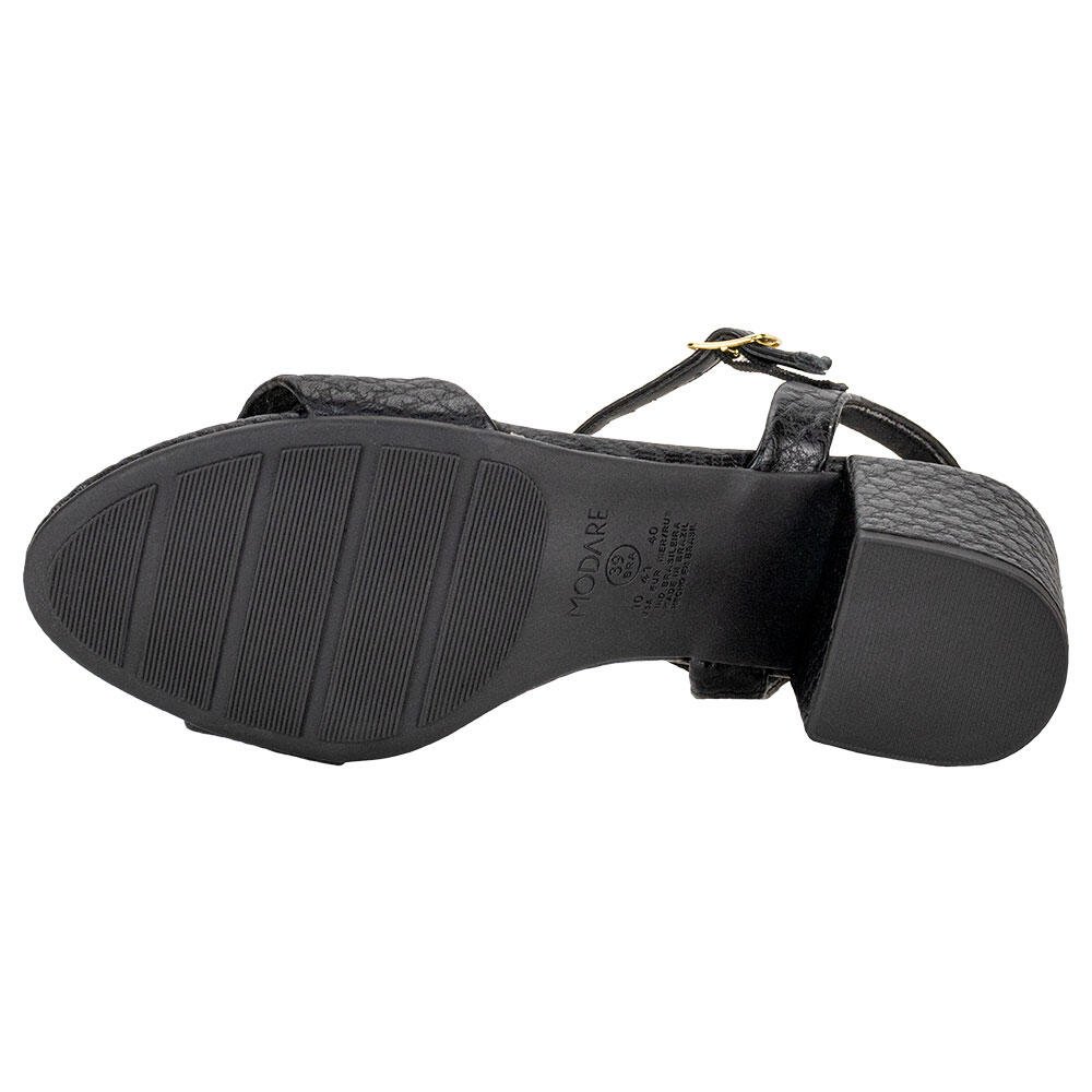 SANDÁLIA FEMININA SALTO GROSSO MODARE - 7109469  Preto/Croco 4
