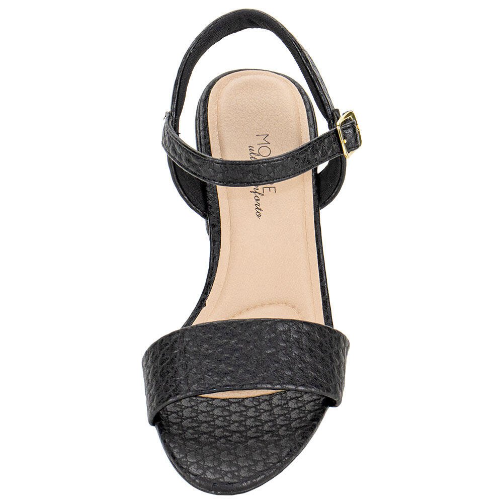 SANDÁLIA FEMININA SALTO GROSSO MODARE - 7109469  Preto/Croco 5