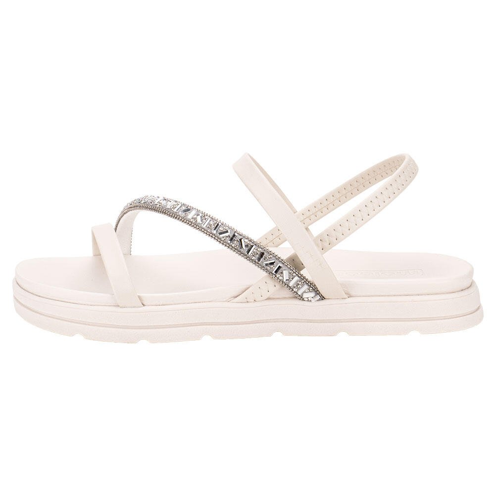 SANDÁLIA FEMININA FLAT MOLECA - 5490104 Branco 2
