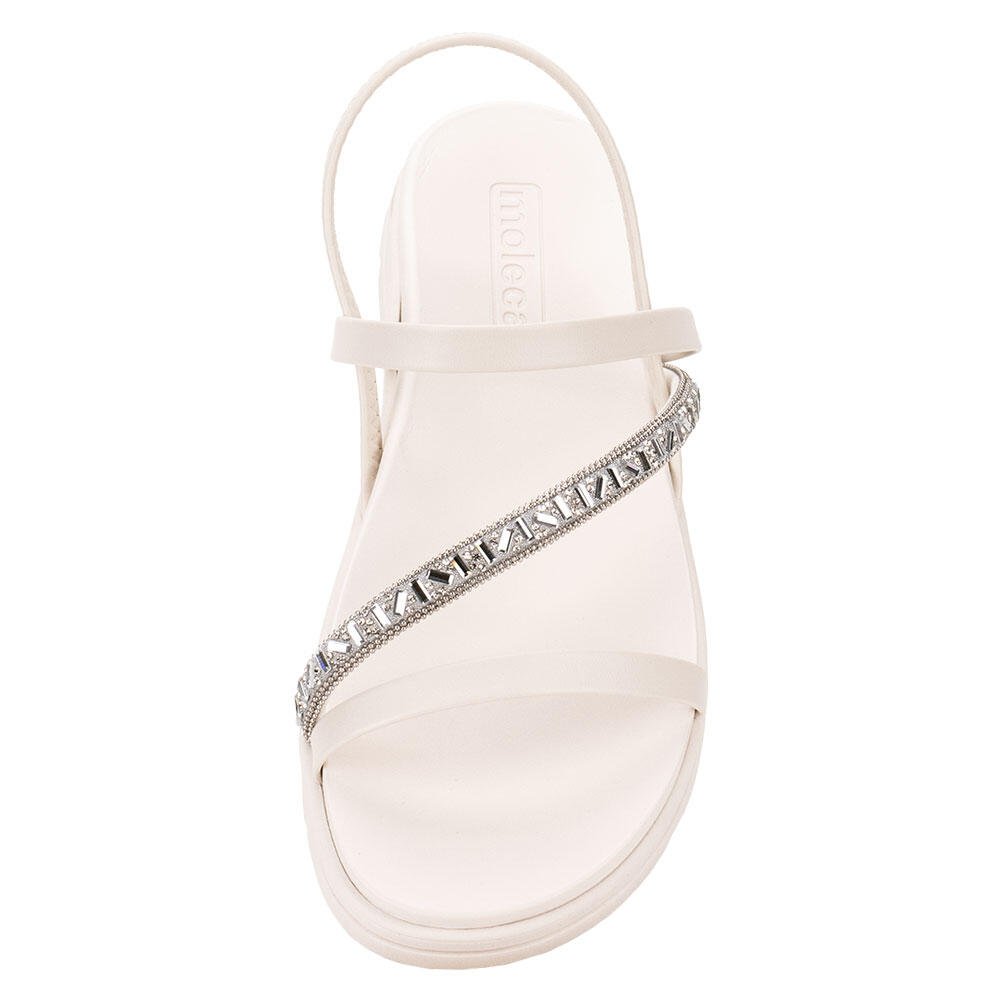 SANDÁLIA FEMININA FLAT MOLECA - 5490104 Branco 5