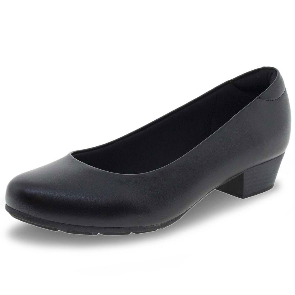 SAPATO FEMININO SALTO BAIXO MODARE - 7032400 Preto 1