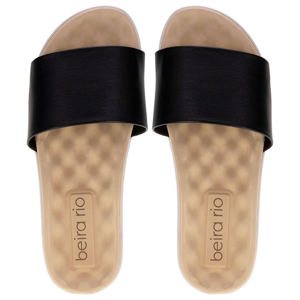 CHINELO FEMININO SLIDE BEIRA RIO - 8360303  Preto 5
