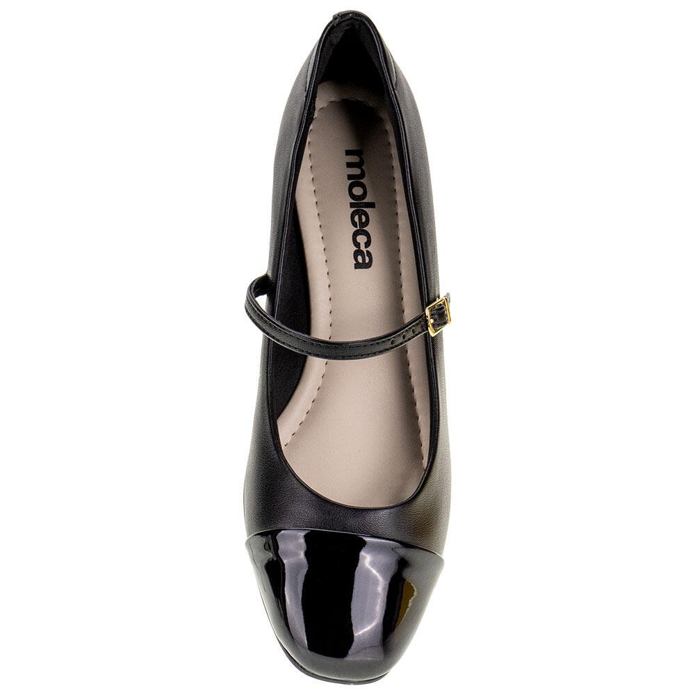 SAPATO FEMININO SALTO GROSSO MOLECA - 5795103  Preto 5