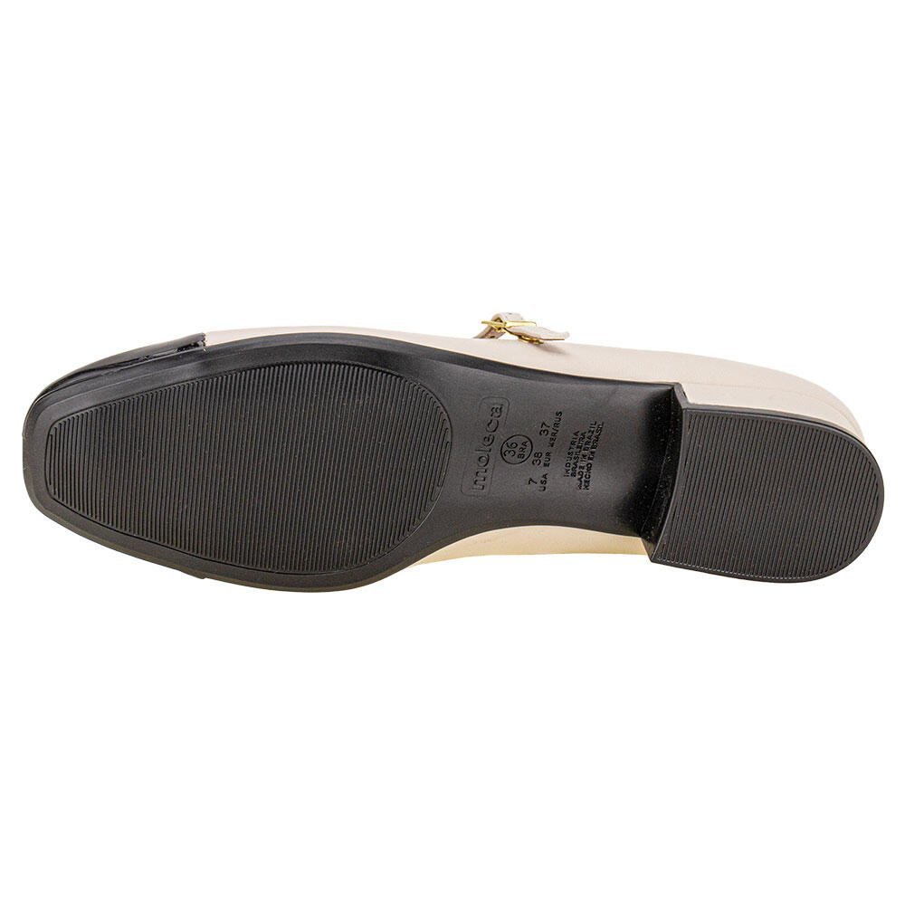 SAPATO FEMININO SALTO GROSSO MOLECA - 5795103 Bege 3