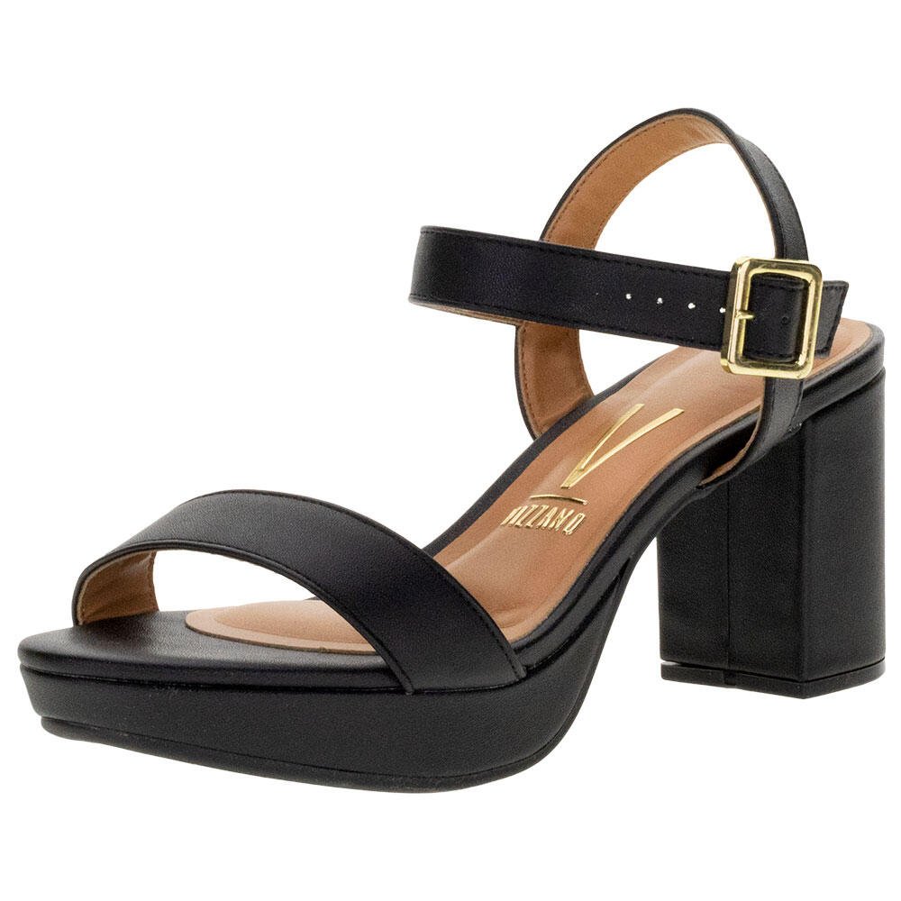 SANDÁLIA FEMININA MEIA PATA VIZZANO 6425110 Preto 1