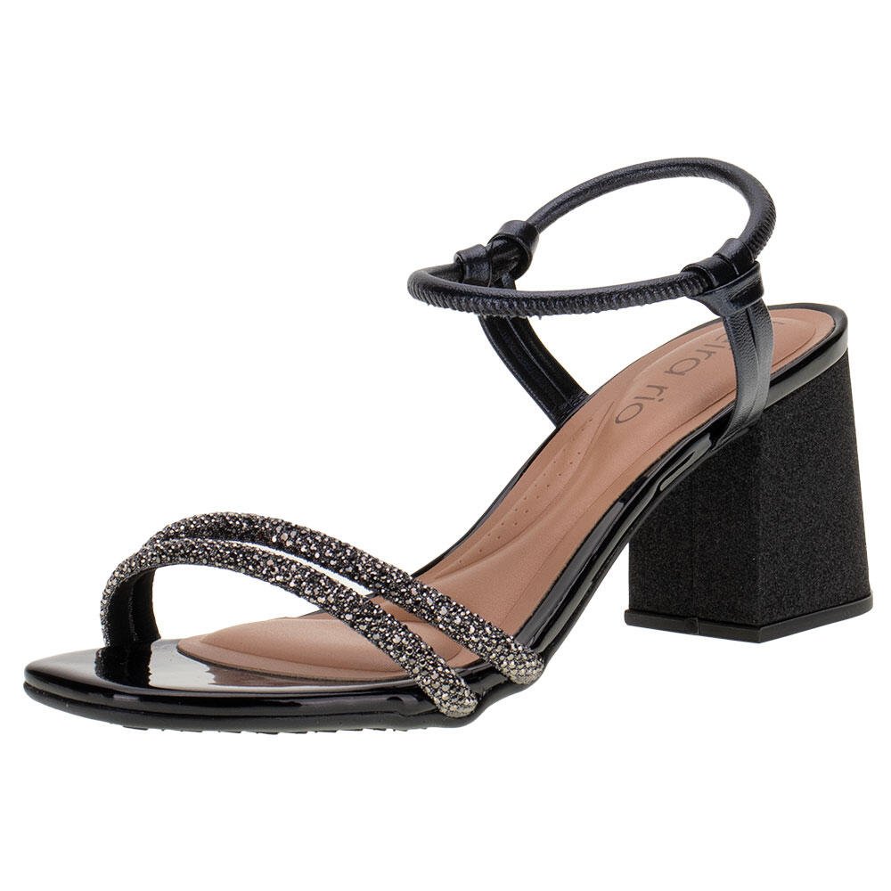SANDÁLIA FEMININA SALTO GROSSO BEIRA RIO - 8436213 Preto 1