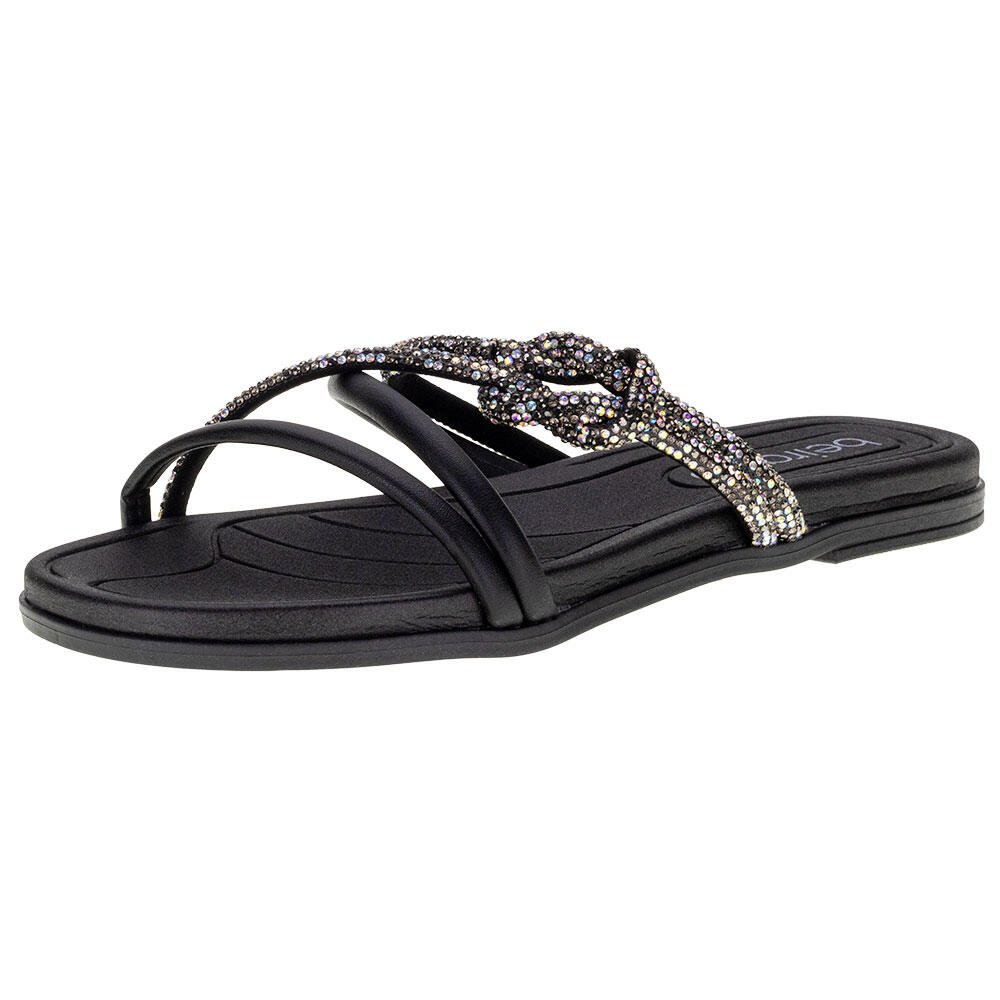 TAMANCO FEMININO FLAT BEIRA RIO 8507112 Preto 1
