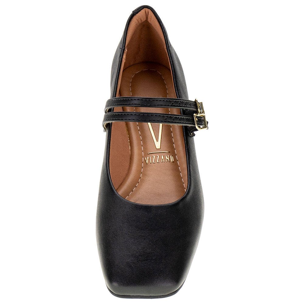 SAPATO FEMININO SALTO GROSSO VIZZANO 1427102 Preto 5