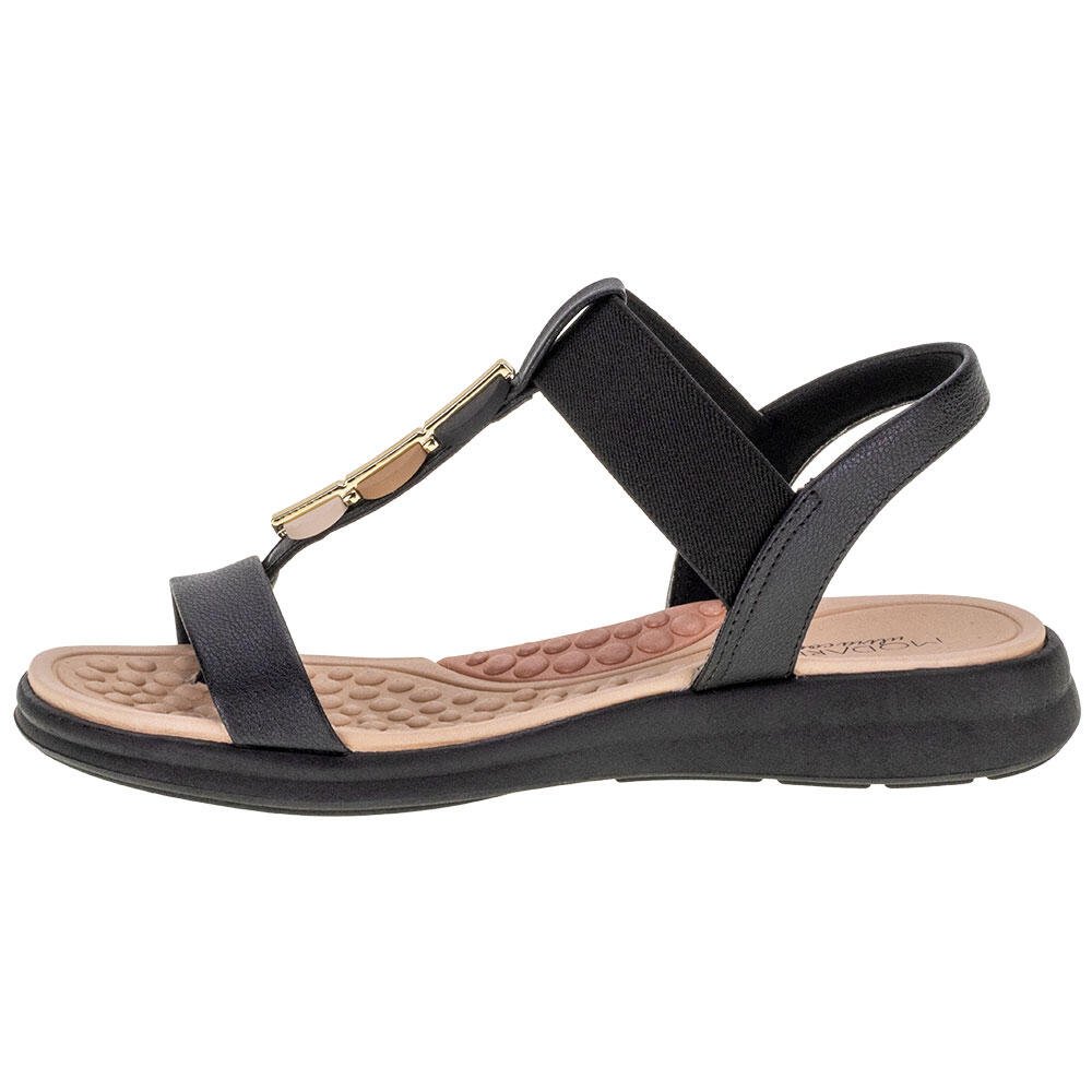 SANDÁLIA FEMININA FLAT MODARE 7174109  Preto 2