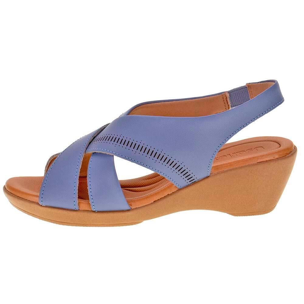 SANDÁLIA FEMININA ANABELA USAFLEX AI0206  Azul 2