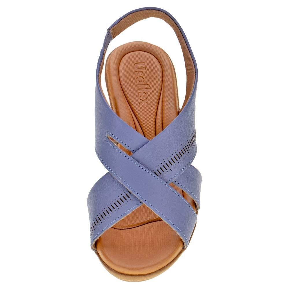 SANDÁLIA FEMININA ANABELA USAFLEX AI0206  Azul 5