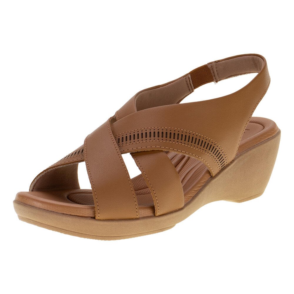 SANDÁLIA FEMININA ANABELA USAFLEX AI0206  Bege 1