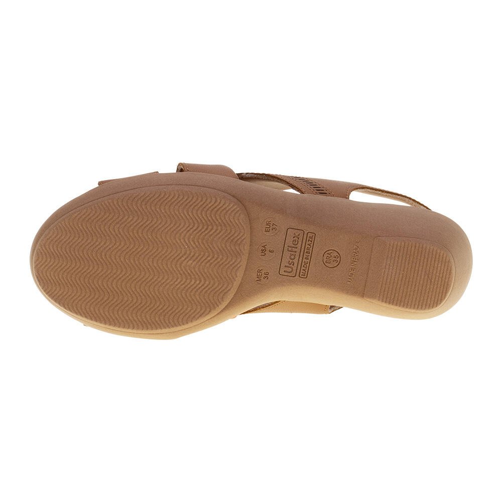 SANDÁLIA FEMININA ANABELA USAFLEX AI0206  Bege 4