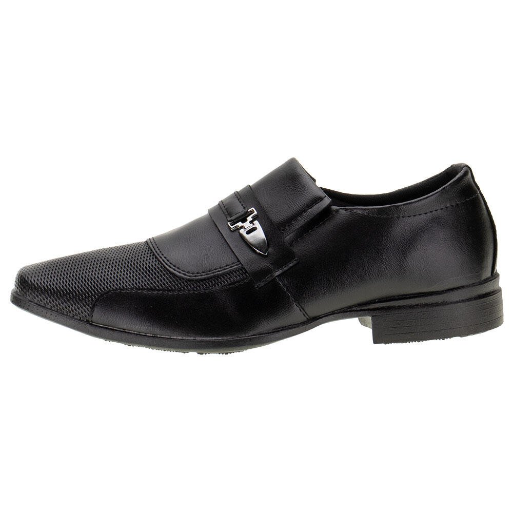 SAPATO MASCULINO SOCIAL MAIS LEVE 608  Preto 2